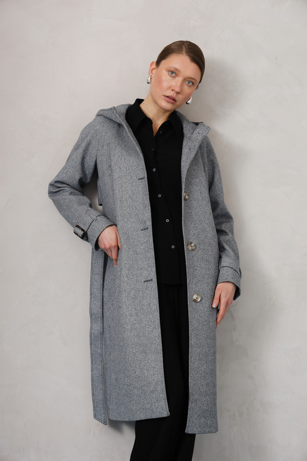 Пальто Electra style, размер 48, цвет серый