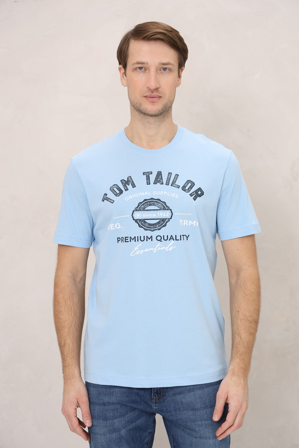 Футболкa Tom Tailor, размер 58-60, цвет голубой - фото 1