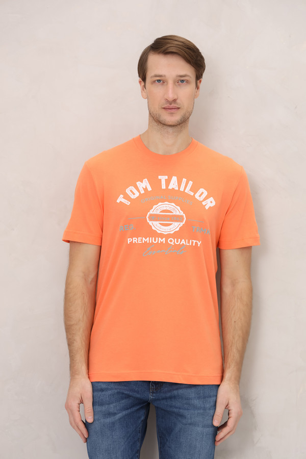 Футболкa Tom Tailor, размер 58-60, цвет оранжевый - фото 3