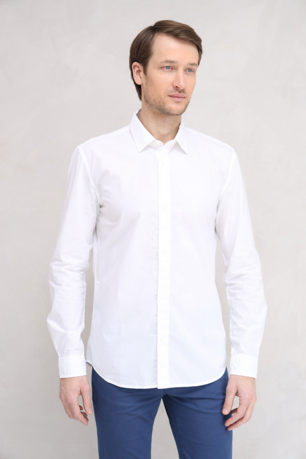Рубашка с длинным рукавом Tom Tailor, размер 50-52, цвет белый
