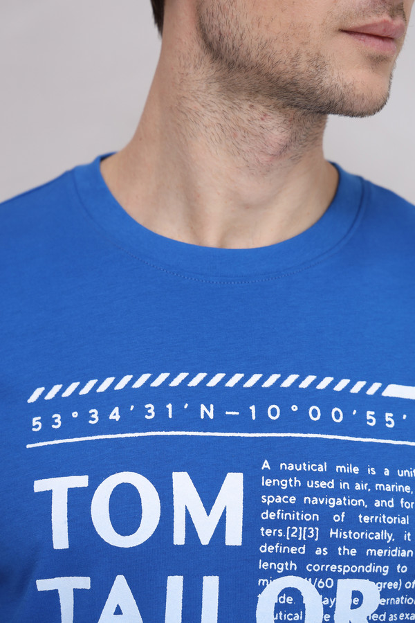 Футболкa Tom Tailor, размер 50-52, цвет синий - фото 5