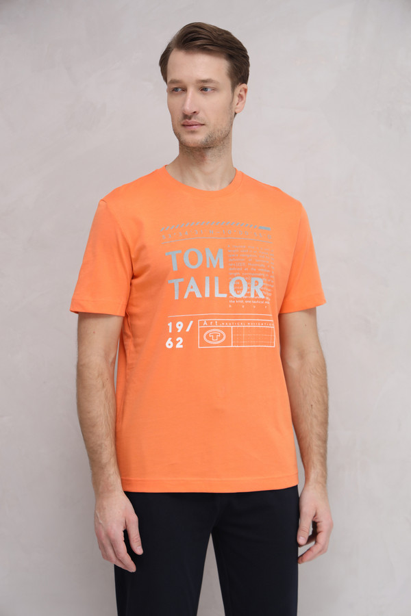 Футболкa Tom Tailor, размер 46-48, цвет оранжевый