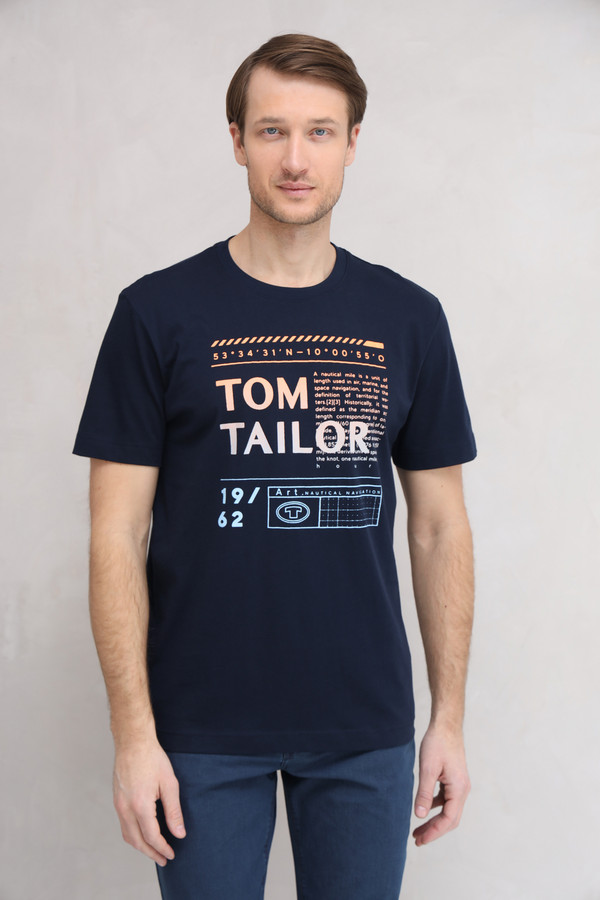 Футболкa Tom Tailor, размер 58-60, цвет синий - фото 3