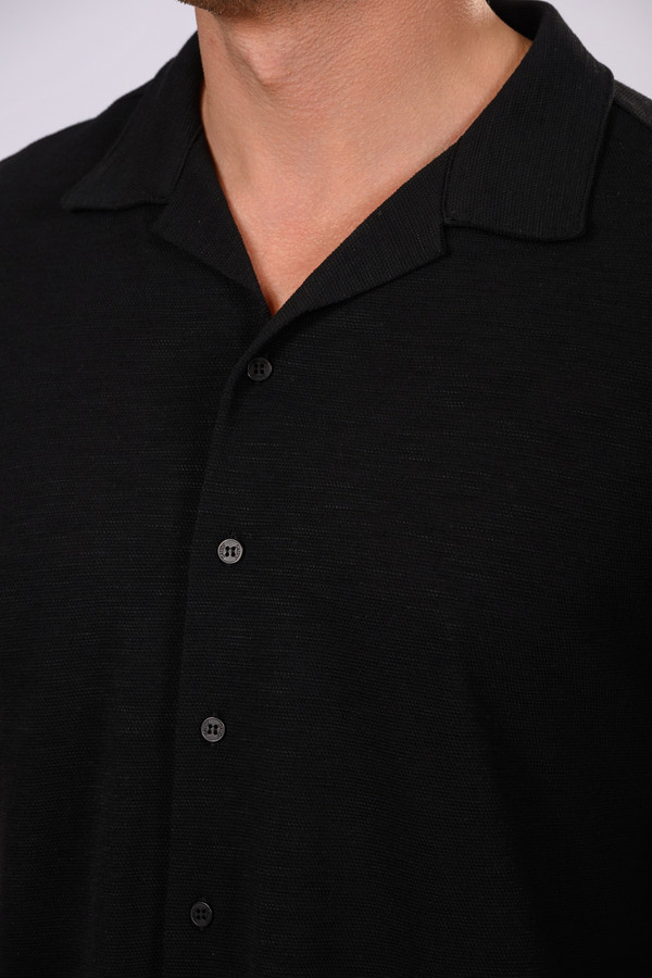 Мужские рубашки с коротким рукавом Gaudi, размер 48, цвет чёрный - фото 4