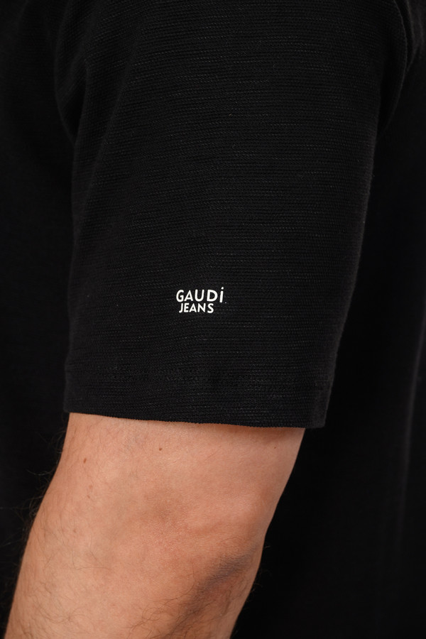Мужские рубашки с коротким рукавом Gaudi, размер 48, цвет чёрный - фото 5