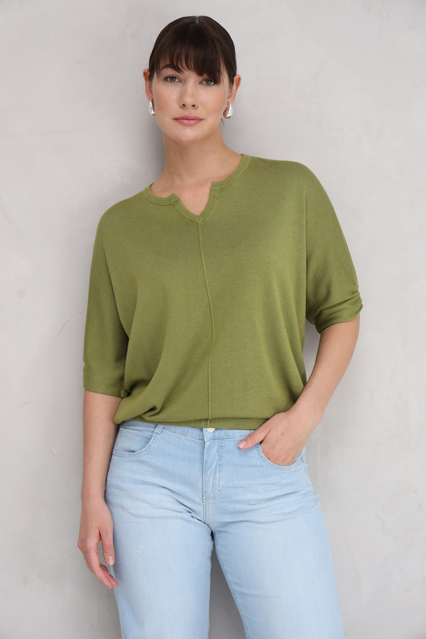 Пуловер Repeat, размер 44, цвет зелёный
