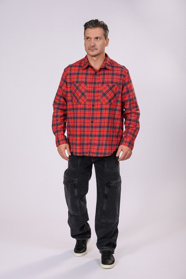 Рубашка Hugo, размер 45-46, цвет красный - фото 2