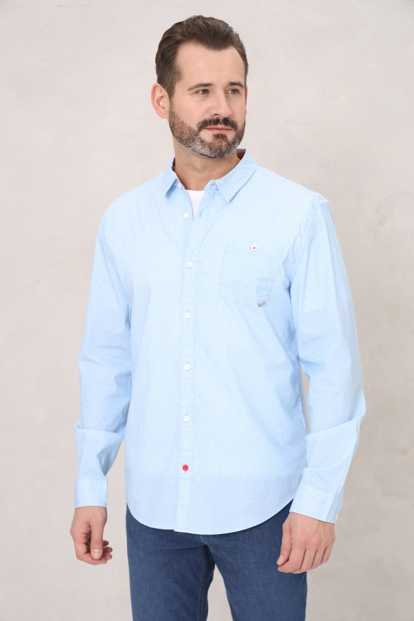 Рубашка с длинным рукавом Time Zone, размер 54-56, цвет голубой