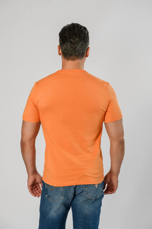 Футболкa Guess, размер 48, цвет оранжевый - фото 3