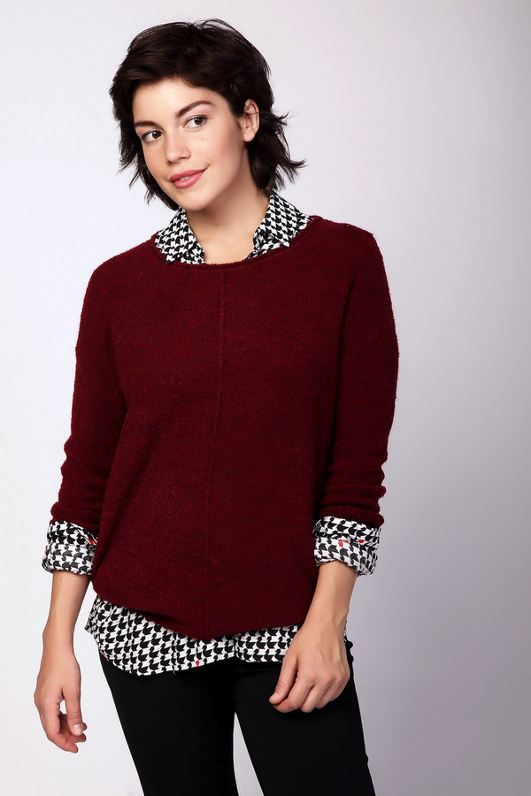 Пуловер Pezzo, размер 44, цвет бордовый - фото 2