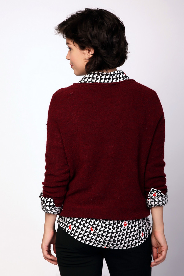 Пуловер Pezzo, размер 44, цвет бордовый - фото 4