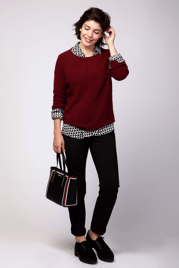 Пуловер Pezzo, размер 44, цвет бордовый - фото 3