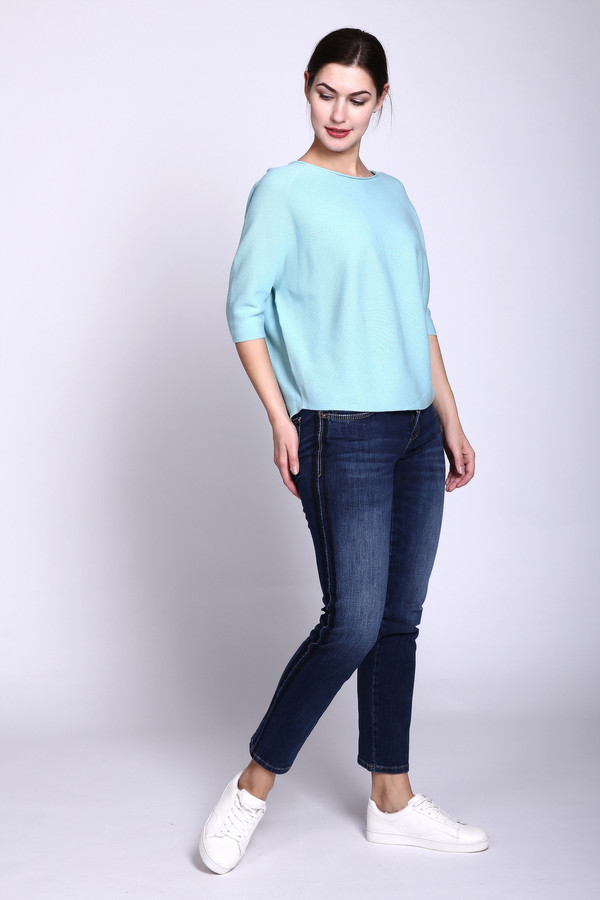 Пуловер Just Valeri, размер 50, цвет голубой - фото 3