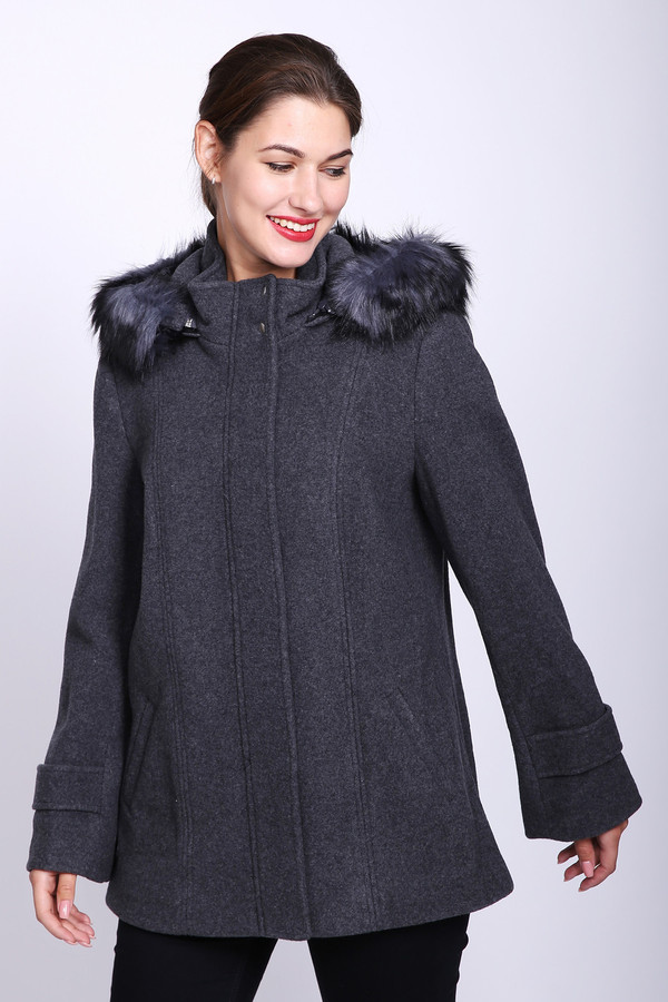 Пальто Just Valeri, размер 44, цвет серый - фото 4
