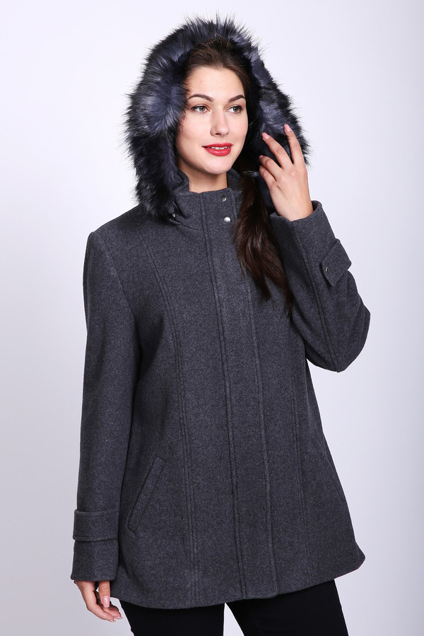 Пальто Just Valeri, размер 44, цвет серый - фото 6