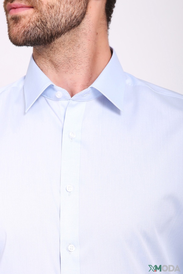 Рубашка с длинным рукавом Olymp, размер ворот 43, плечи 54, цвет голубой - фото 5
