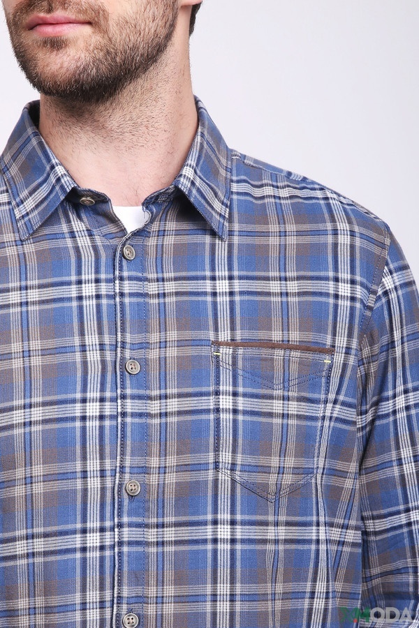 Рубашка с длинным рукавом Lerros, размер 39-40, цвет синий - фото 6