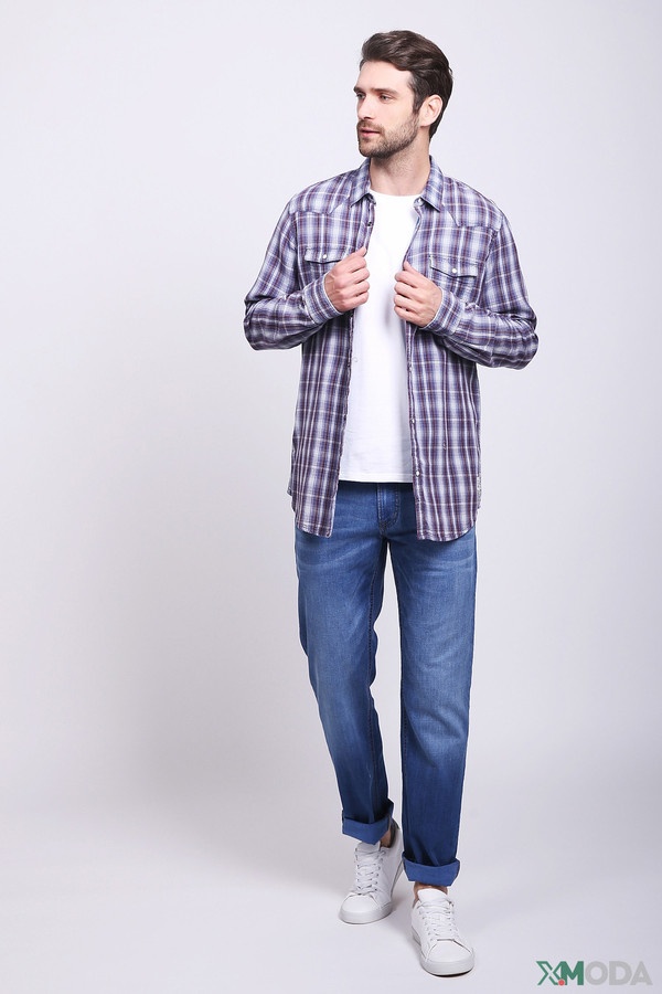 Рубашка с длинным рукавом Lerros, размер 38, цвет сиреневый - фото 2