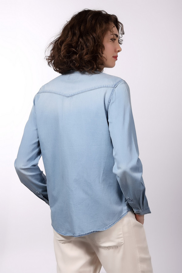 Рубашка с длинным рукавом s.Oliver DENIM, размер 40-42, цвет голубой - фото 4