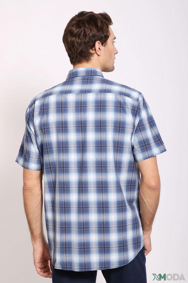 Мужские рубашки с коротким рукавом Lerros, размер 39-40, цвет синий - фото 3