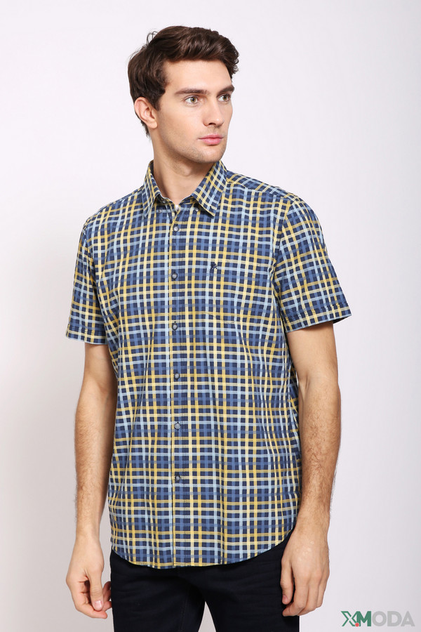 Мужские рубашки с коротким рукавом Lerros, размер 41-42, цвет разноцветный - фото 3