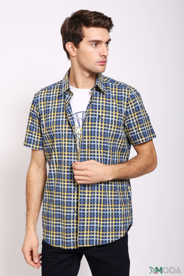 Мужские рубашки с коротким рукавом Lerros, размер 41-42, цвет разноцветный - фото 1