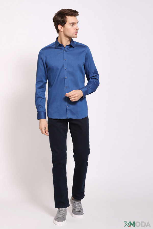Рубашка с длинным рукавом Marvelis, размер 41, цвет синий - фото 2