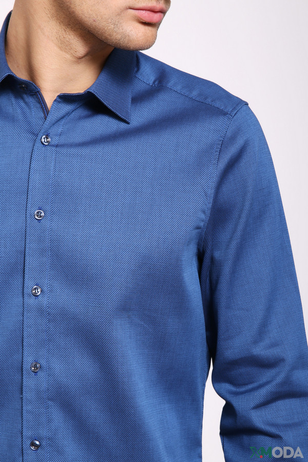 Рубашка с длинным рукавом Marvelis, размер 41, цвет синий - фото 4