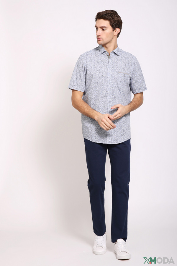 Мужские рубашки с коротким рукавом Casa Moda, размер 39-40, цвет серый - фото 2
