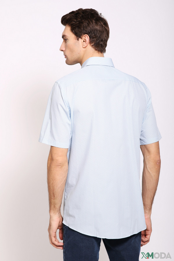 Мужские рубашки с коротким рукавом Casa Moda, размер 41, цвет голубой - фото 3