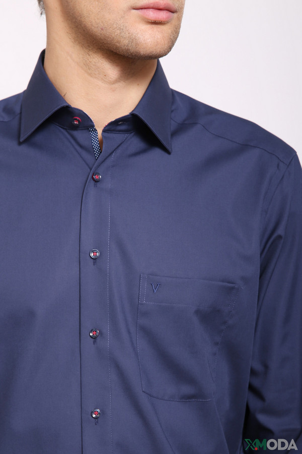 Рубашка с длинным рукавом Marvelis, размер 44, цвет синий - фото 4