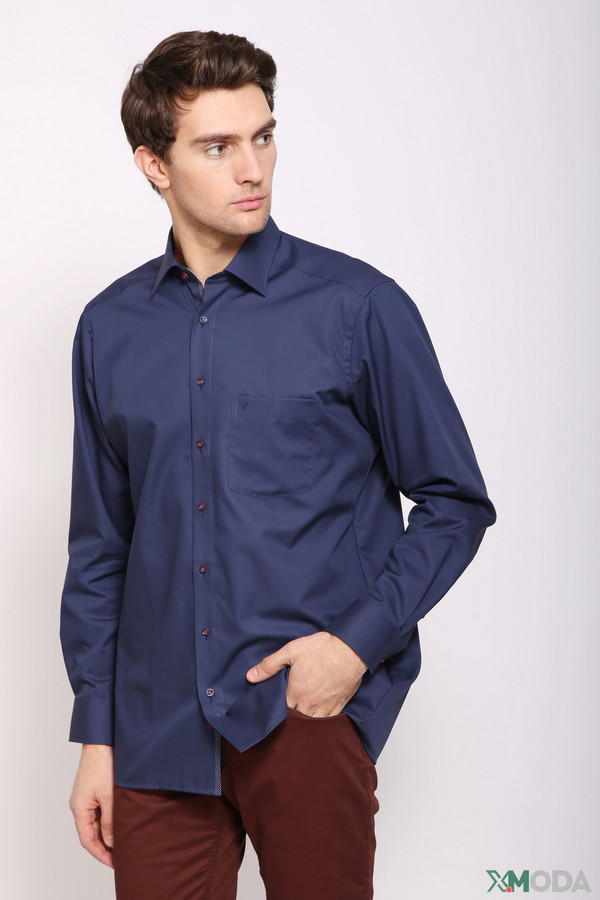 Рубашка с длинным рукавом Marvelis, размер 44, цвет синий - фото 1