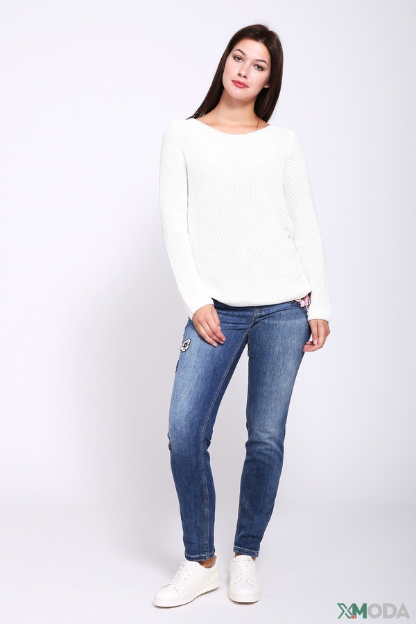 Пуловер Oui, размер 44, цвет белый - фото 2