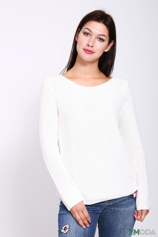 Пуловер Oui, размер 44, цвет белый - фото 1
