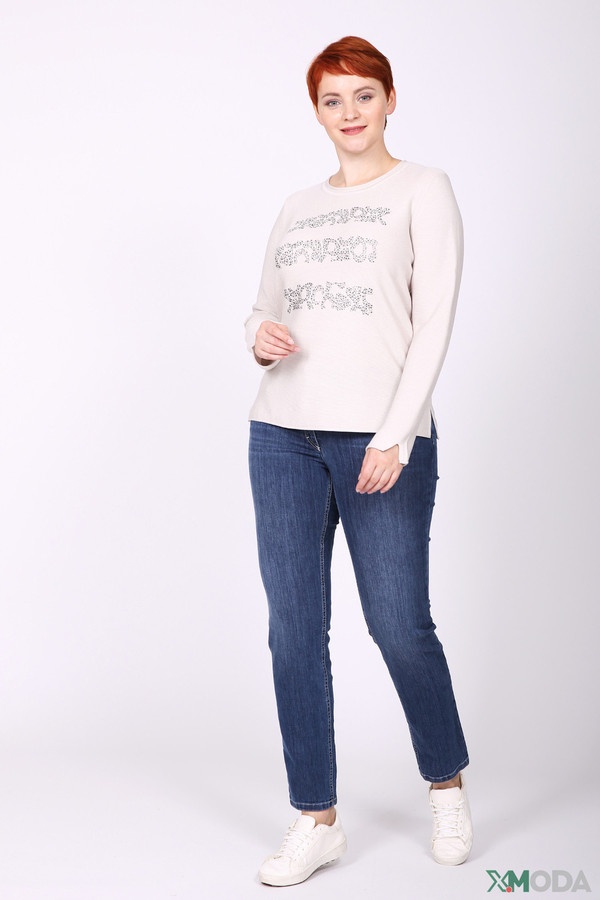 Пуловер Rabe collection, размер 52, цвет бежевый - фото 2