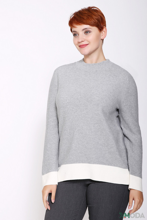 Пуловер Via Appia, размер 46, цвет серый - фото 1