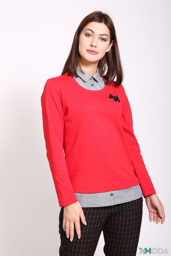 Пуловер Rabe collection, размер 50, цвет красный - фото 1