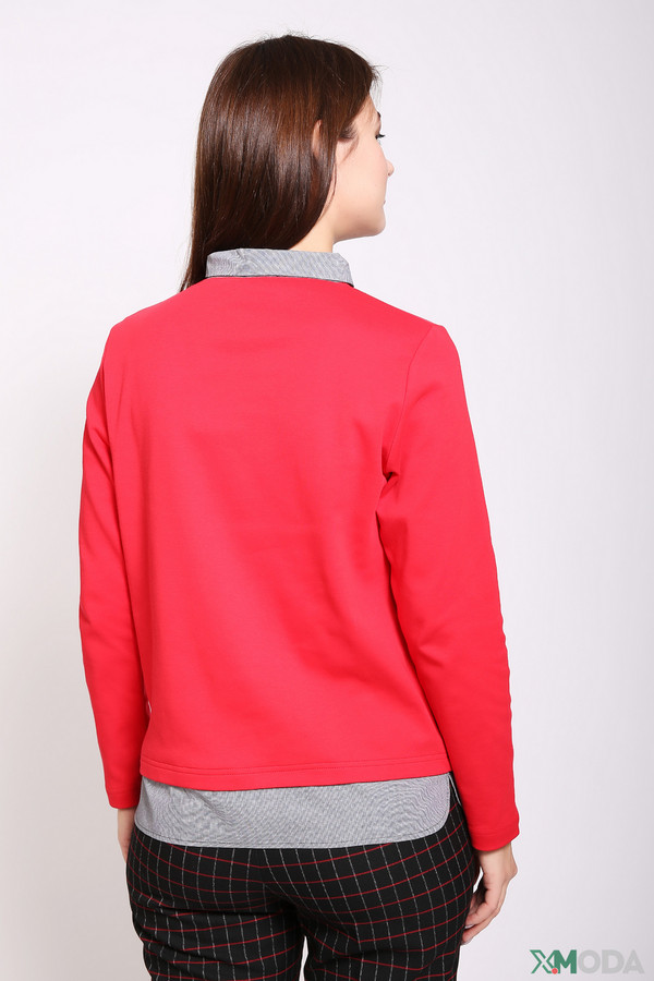 Пуловер Rabe collection, размер 50, цвет красный - фото 3