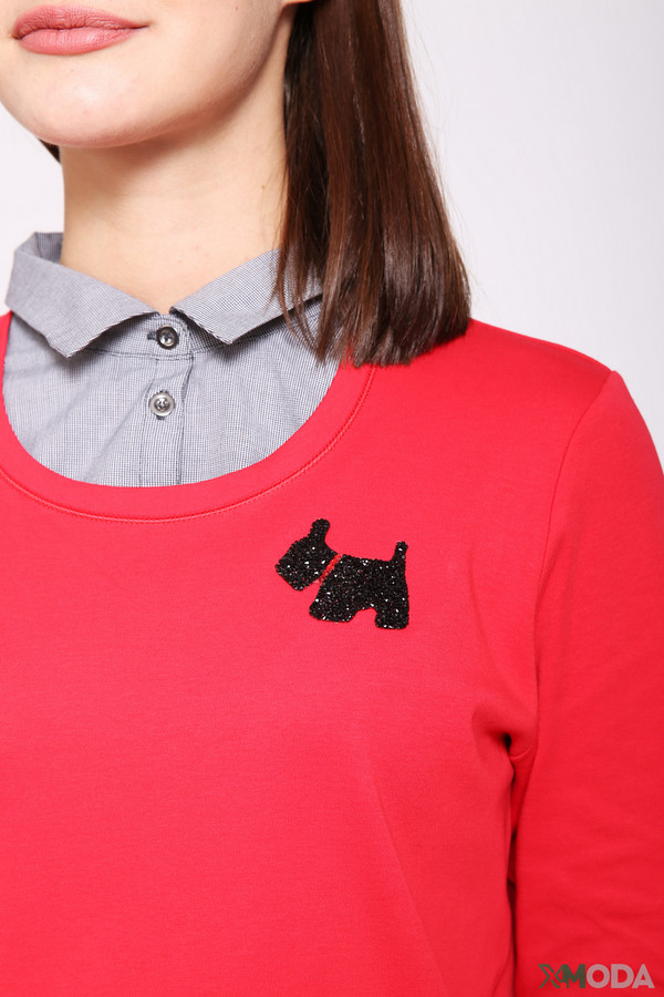 Пуловер Rabe collection, размер 50, цвет красный - фото 4