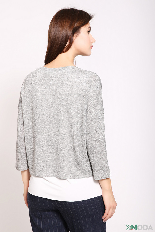 Пуловер Oui, размер 50, цвет серый - фото 3