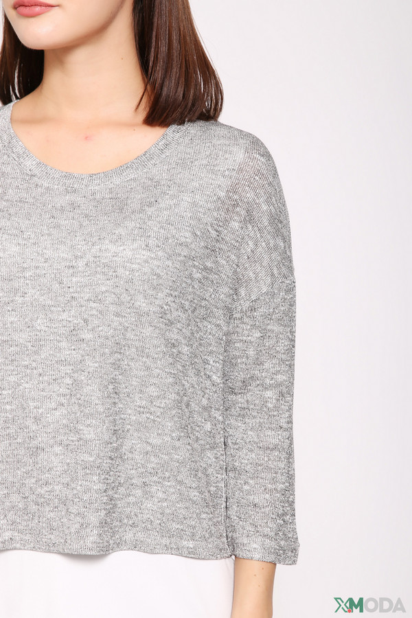 Пуловер Oui, размер 50, цвет серый - фото 4