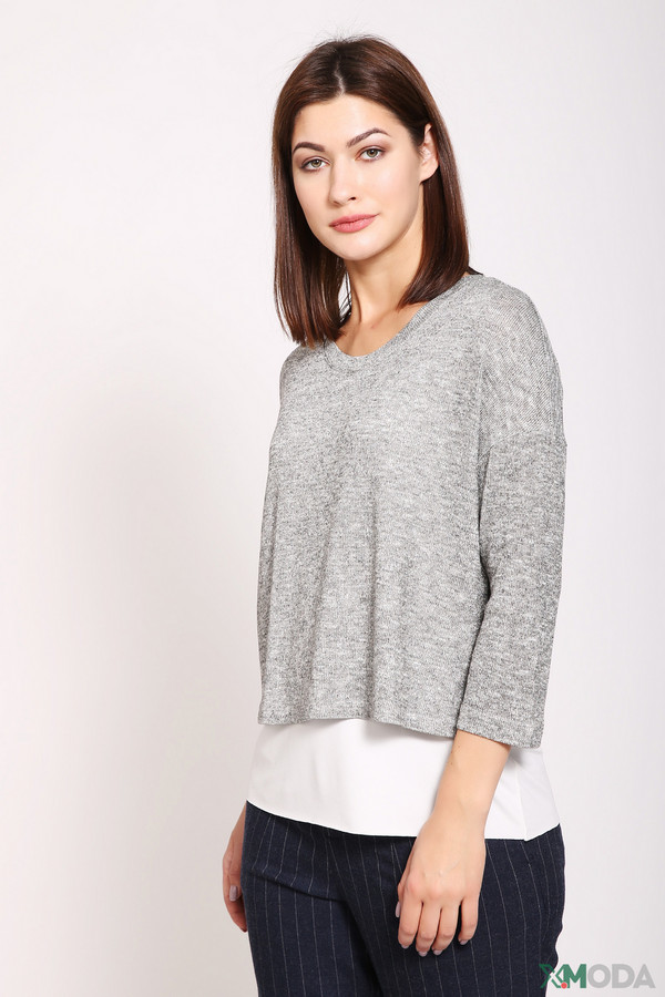 Пуловер Oui, размер 50, цвет серый - фото 1