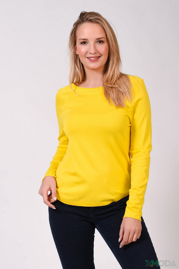 Пуловер Oui, размер 42, цвет жёлтый - фото 1