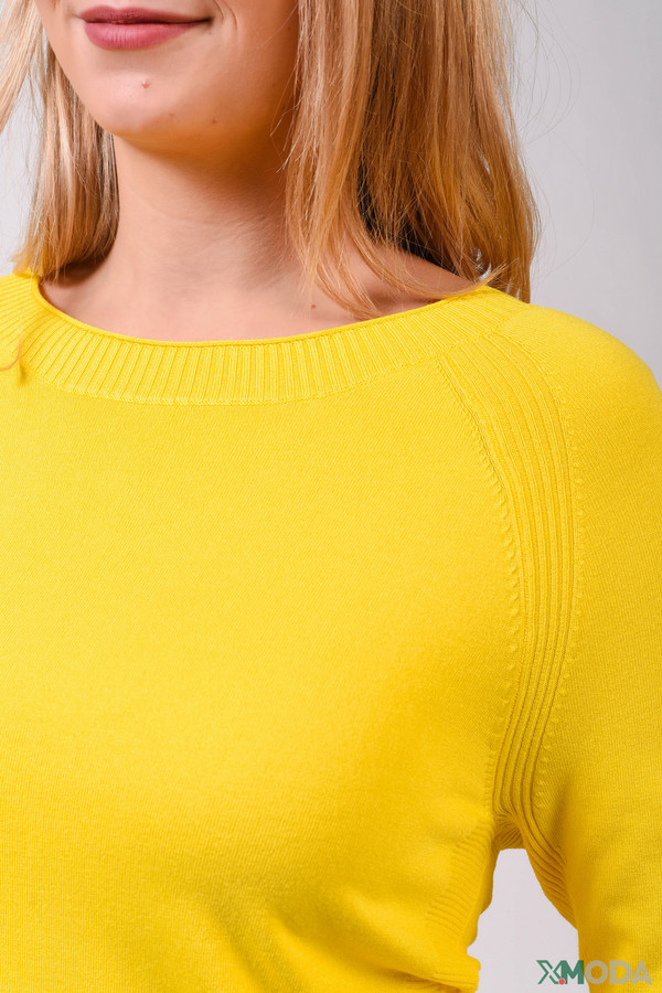 Пуловер Oui, размер 42, цвет жёлтый - фото 5