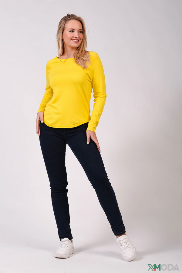 Пуловер Oui, размер 42, цвет жёлтый - фото 4