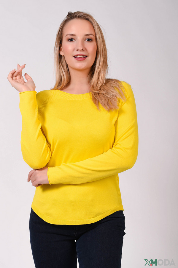 Пуловер Oui, размер 42, цвет жёлтый - фото 2