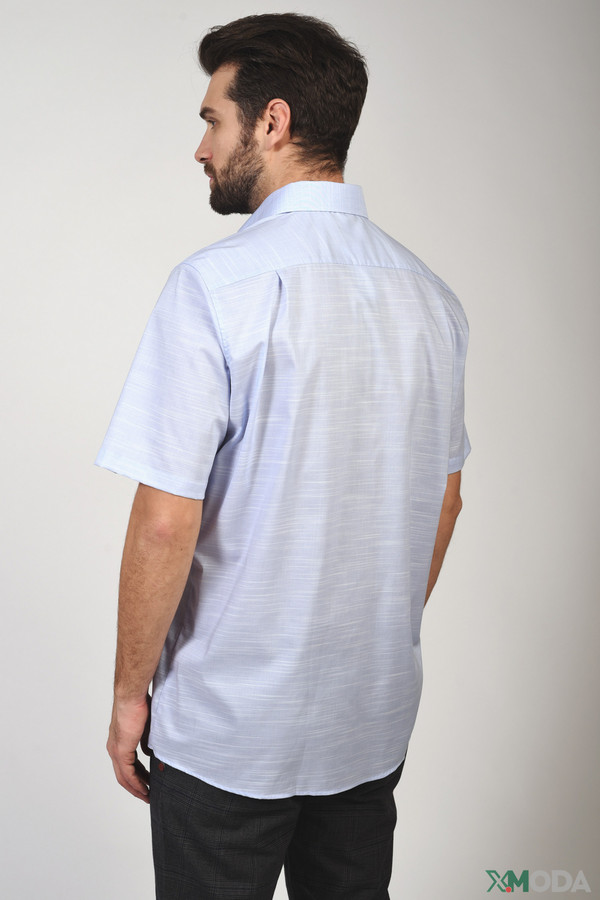 Мужские рубашки с коротким рукавом Casa Moda, размер ворот 41, плечи 50, цвет голубой - фото 2