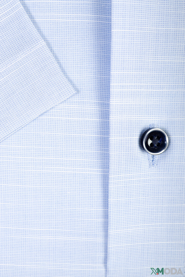 Мужские рубашки с коротким рукавом Casa Moda, размер ворот 41, плечи 50, цвет голубой - фото 6