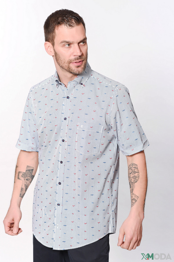 Мужские рубашки с коротким рукавом Casa Moda, размер 44 - фото 1
