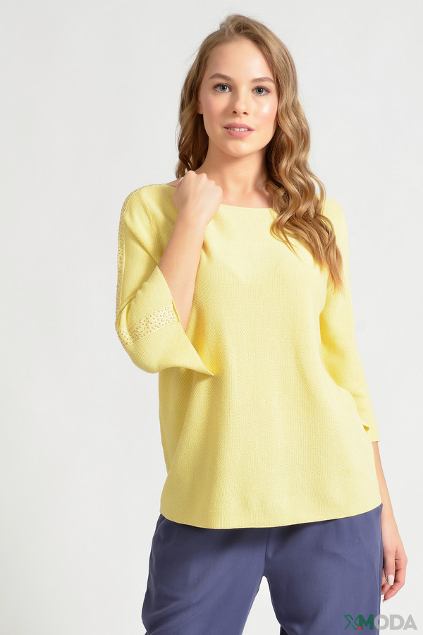 Пуловер Pezzo, размер 52, цвет жёлтый - фото 1